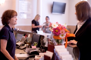 Reception desk.